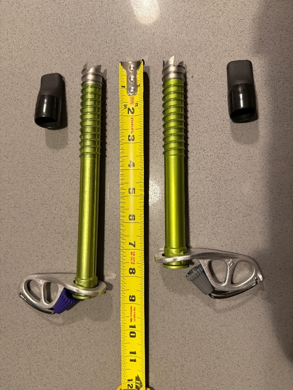 4 various black diamond ice screws